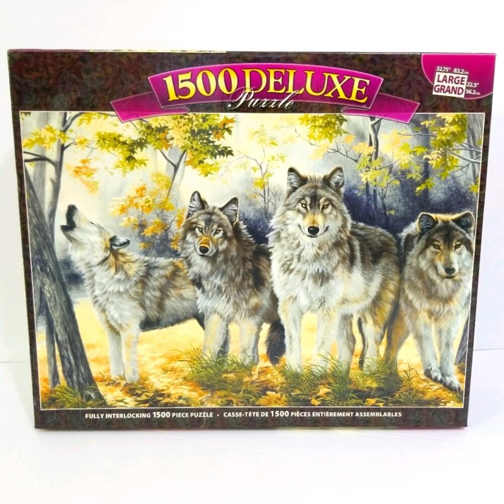 New sealed Rose Art Autumn Wolves puzzle 1500pc